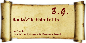 Bartók Gabriella névjegykártya