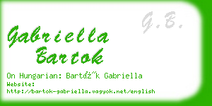gabriella bartok business card