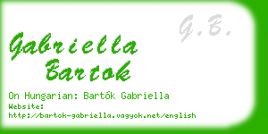 gabriella bartok business card